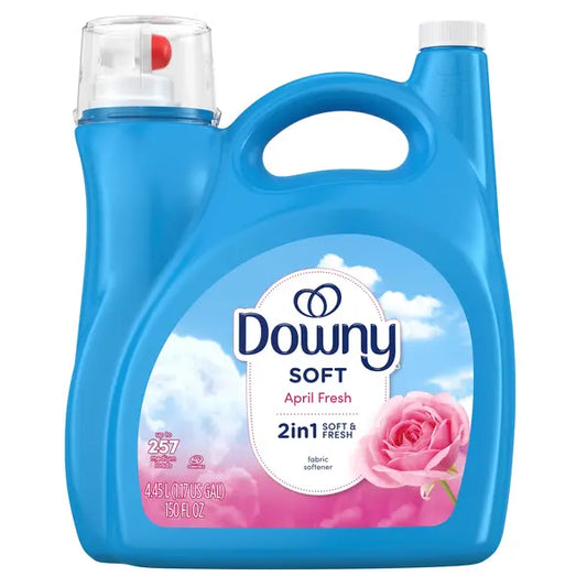 Suavizante líquido de telas Downy Soft, abril fresco, 257 cargas, 150 fl oz