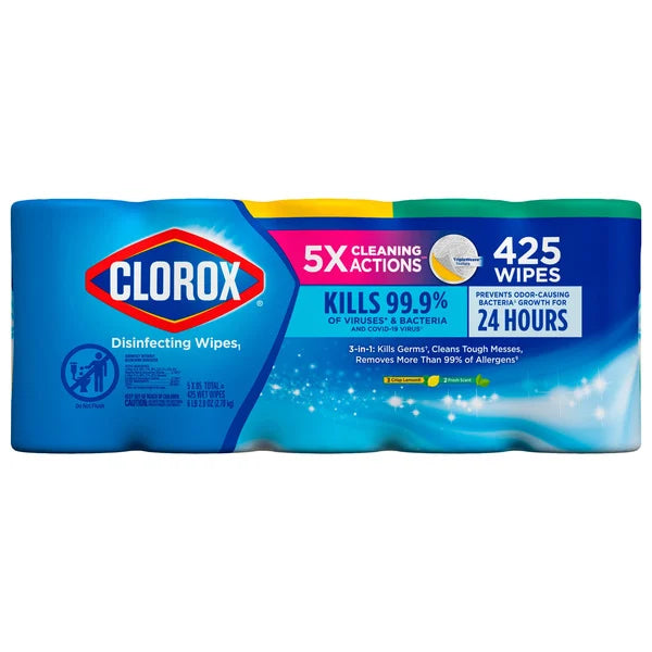 Toallitas desinfectantes Clorox, paquete variado, 85 unidades, paquete de 5