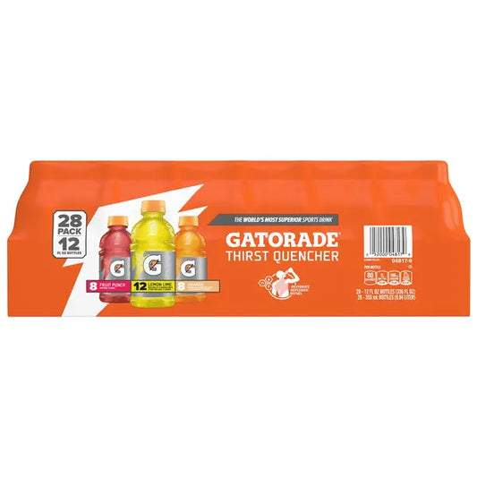 Gatorade Thirst Quencher, paquete variado básico, 12 fl oz, 28 unidades