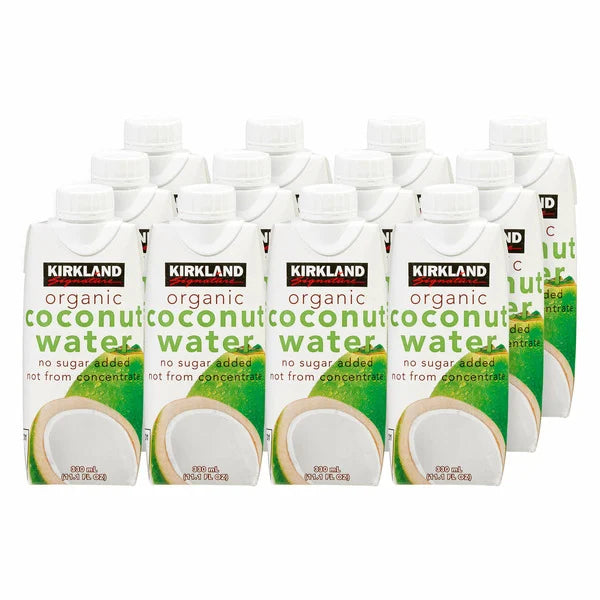 Kirkland Signature, Agua de coco orgánica, 11,1 fl oz, 12 unidades