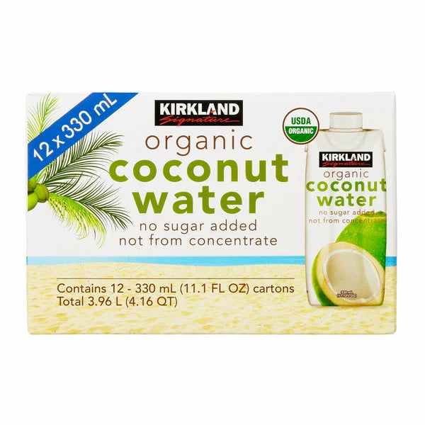 Kirkland Signature, Agua de coco orgánica, 11,1 fl oz, 12 unidades