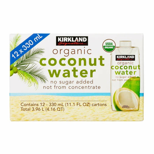 Kirkland Signature, Agua de coco orgánica, 11,1 fl oz, 12 unidades