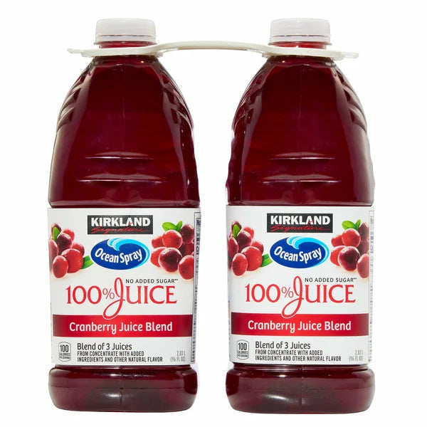 Kirkland Signature, Ocean Spray Cranberry Premium 100% Juice, 96 fl oz, 2-Count