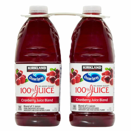 Kirkland Signature, jugo de arándano 100 % premium Ocean Spray, 96 fl oz, 2 unidades