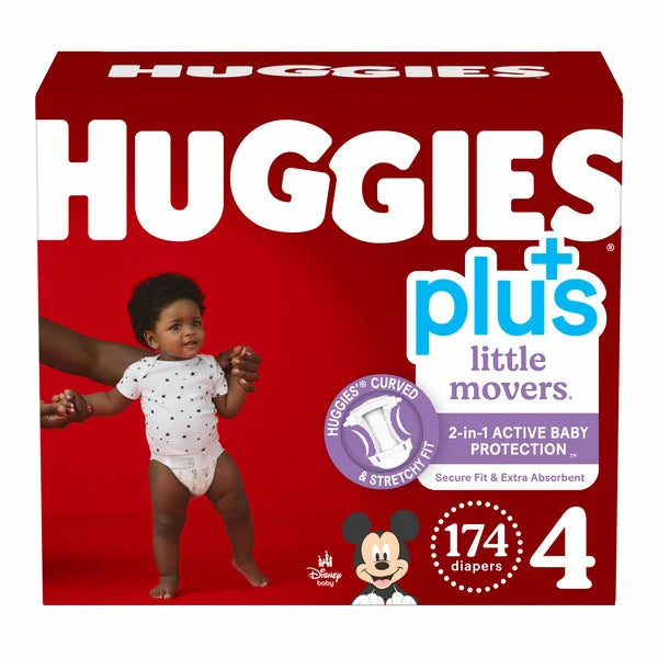 Pañales Huggies Plus, talla 4, 174 unidades