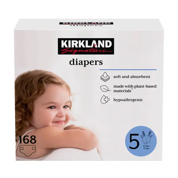 Kirkland Signature Diapers, Size 5, 168-count