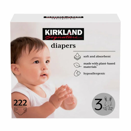 Kirkland Signature Diapers, Size 3, 222-count