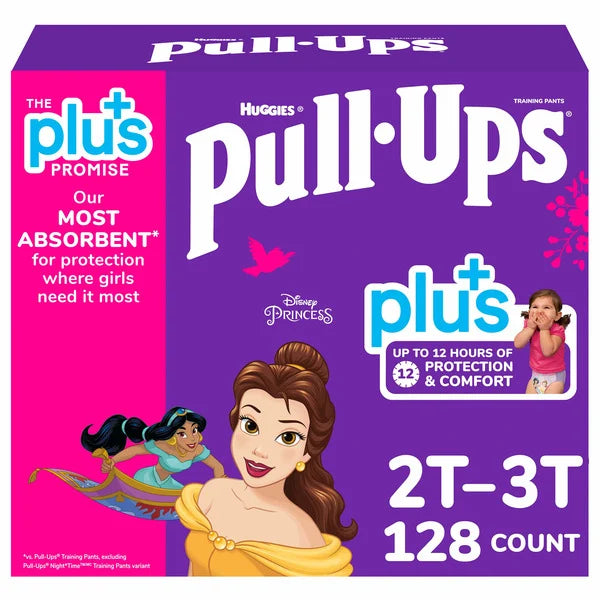 Huggies Pull-Ups Plus Training Pants For Boys/Girls', 2T-3T