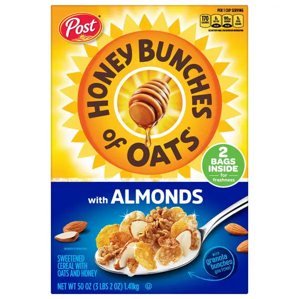 Post, Cereales Honey Bunches of Oats con almendras, 50 oz