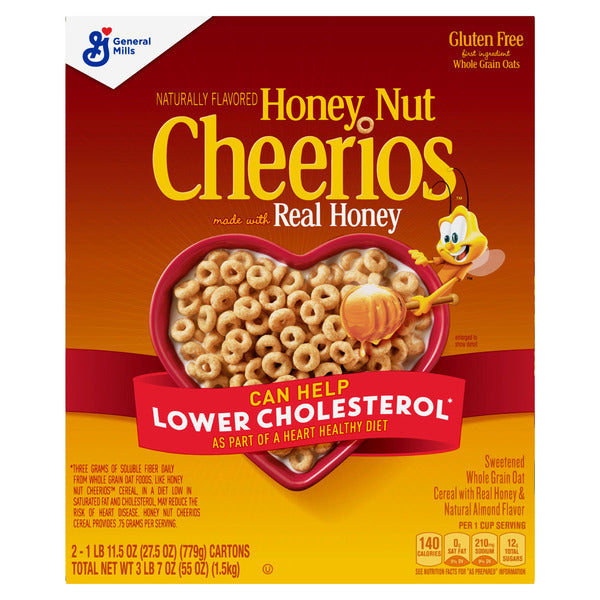 General Mills, Cereal Cheerios, sabor a nueces y miel, 27,5 oz, 2 unidades