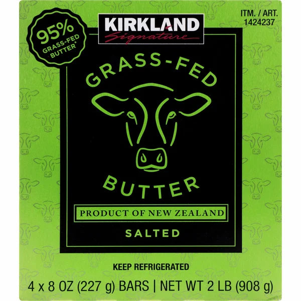 Kirkland Signature Grass-Fed Butter, 8 oz, 4-count