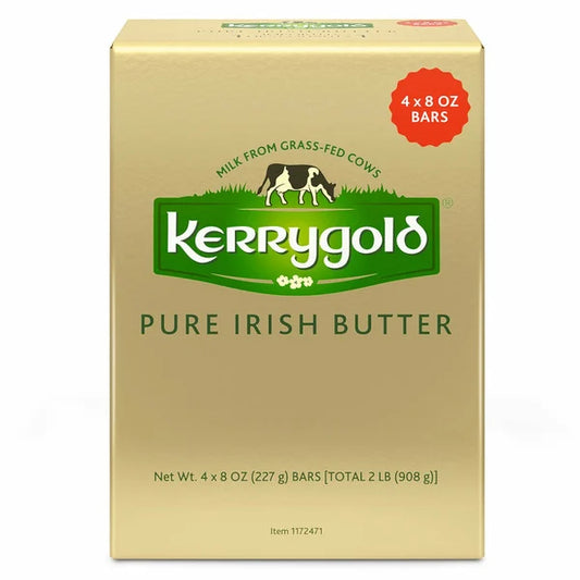 Mantequilla irlandesa pura Kerrygold, salada, 8 oz, 4 unidades