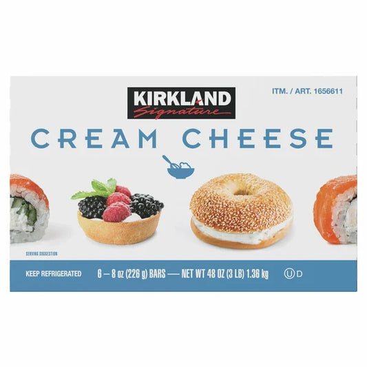 Queso crema Kirkland Signature, 8 oz, 6 unidades