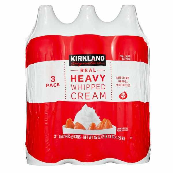 Kirkland Signature Heavy Whipped Cream, 15 oz, 3-count