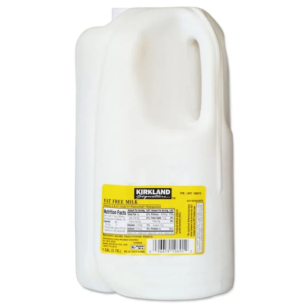 Kirkland Signature Fat Free Milk, 1 gal