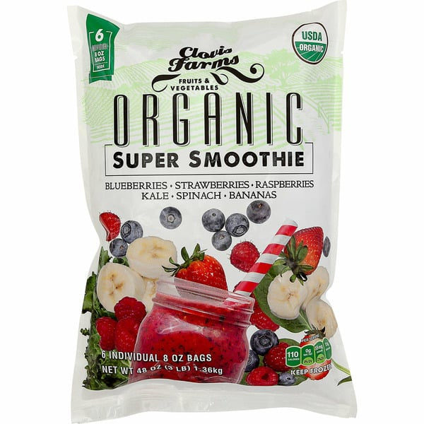 Clovis Farms Organic Super Smoothie, 8 oz, 6-count