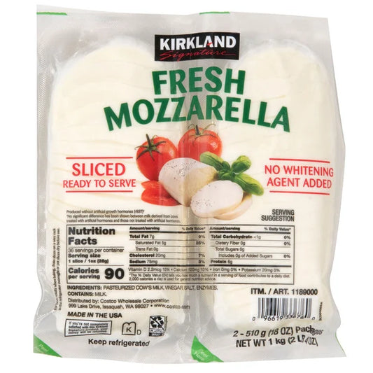 Kirkland Signature Fresh Mozzarella, 18 oz, 2-count