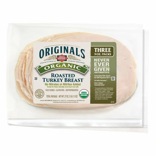 Dietz & Watson Organic Roasted Turkey Breast, 9 oz, 3-count