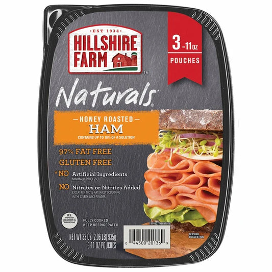 Jamón asado con miel Hillshire Farm Naturals, 11 oz, 3 unidades