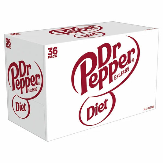 Dr. Pepper Diet, 12 fl oz, 36-count