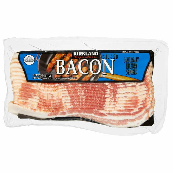 Kirkland Signature Bacon, Hickory Smoked, Sliced, 1 lb, 4-count