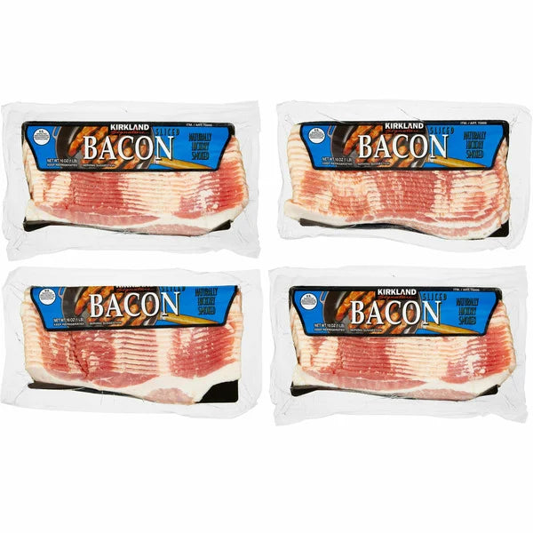 Kirkland Signature Bacon, Hickory Smoked, Sliced, 1 lb, 4-count