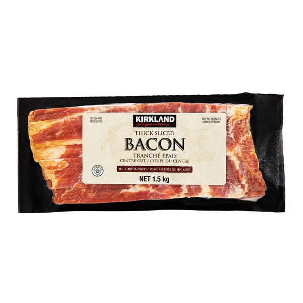 Kirkland Signature Thick Sliced Bacon, 1.5 lbs, 2-count