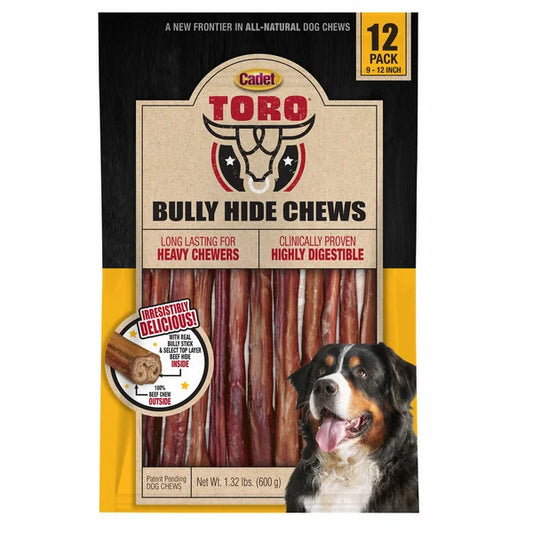 Masticables Toro Bully Hide, 12 unidades