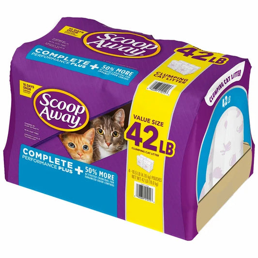 Scoop Away Complete Performance Plus, Clumping Cat Litter, Fresh Scent, 10.5 lbs, 4-count