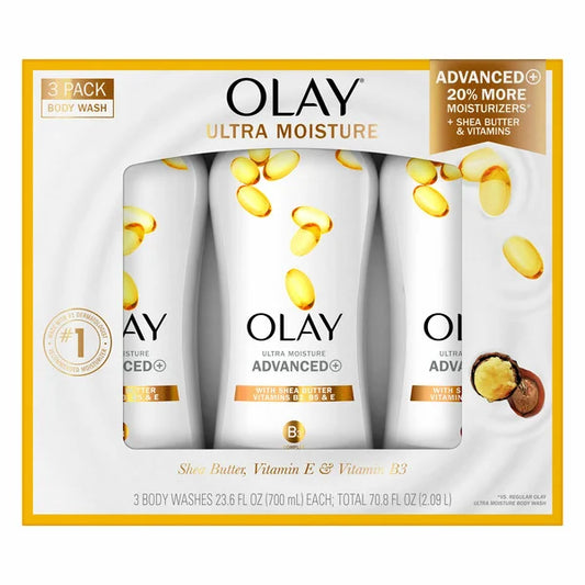 Gel de baño con mezcla renovadora de humectación avanzada de Olay, 23,6 oz, paquete de 3