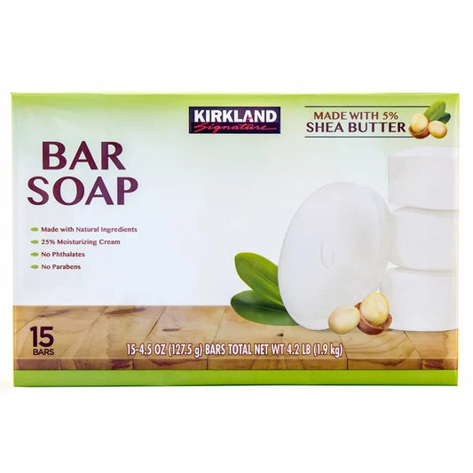 Kirkland Signature Bar Soap with Shea Butter, 15 Bars