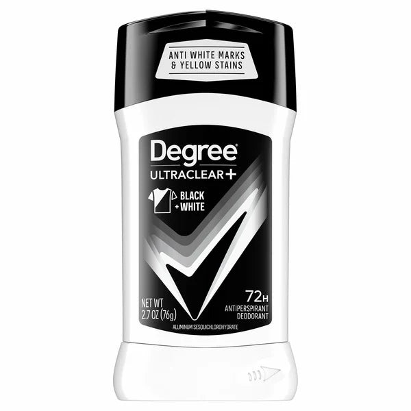 Desodorante antitranspirante Degree Men UltraClear+, blanco y negro, 2,7 oz, paquete de 5