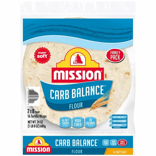 Tortillas de harina Mission Carb Balance, 8 unidades, paquete de 2