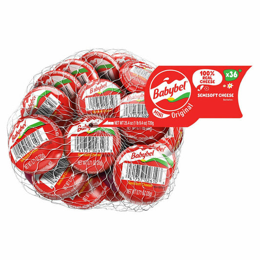 Babybel Mini Snack Cheese, Original, 0,71 oz, 36 unidades