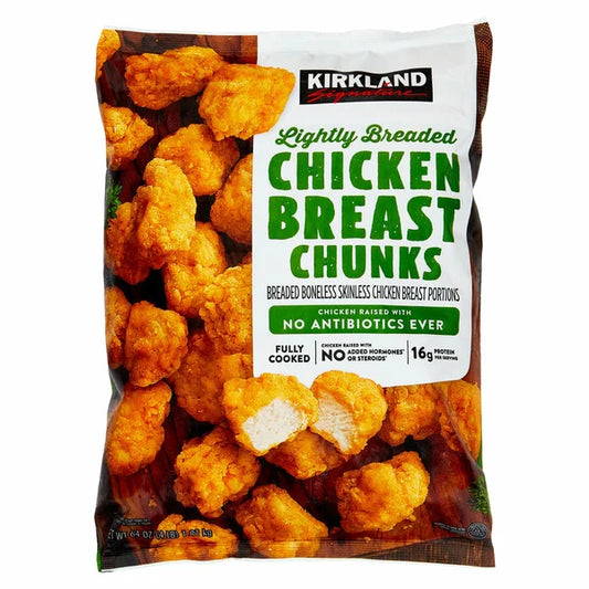 Kirkland Signature Lightly Breaded Chicken Breast Chunks, 4 lbs