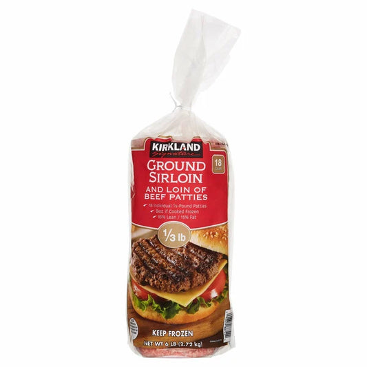 Kirkland Signature Sirloin Patties, 1/3 lb, 18-count