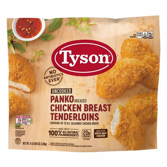 Tyson Panko Breaded Chicken Breast Tenderloins, 5 lbs