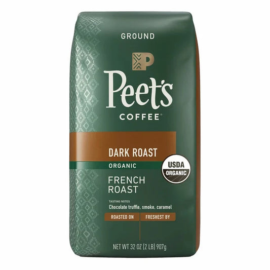 Peet's Organic French Roast Coffee, 32 oz