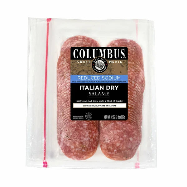 Columbus Italian Dry Salame, Sliced, 16 oz, 2-count