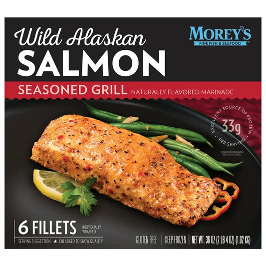 Morey's Seasoned Wild Alaskan Salmon, 6-Count