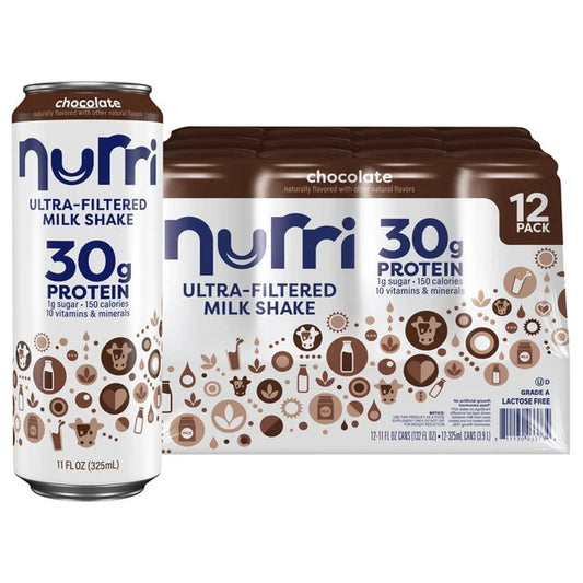 Nurri 30g Protein Shake, Chocolate, 11 fl oz, 12-pack